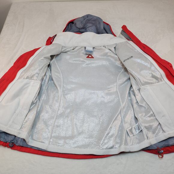 Columbia 3 in 1 Jacket Womens Medium Red White Fleece Winter Snowboarding Skiing - Picture 5 of 13